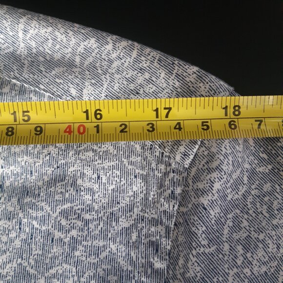 Ben Sherman SZ 15 Cotton Men's Black & White Stripe w/Print Button Up Shirt - Picture 10 of 12